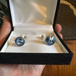 Men’s blue gem cuff links